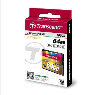 Brand Transcend CF Card 1000x 64GB Capacity Compact Flash memory card For Digital Camera Full HD 3D Video Camcorder |