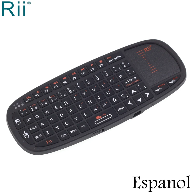 Оригинальная Беспроводная мини клавиатура Rii i10 с испанской раскладкой (Espanol) 2 4