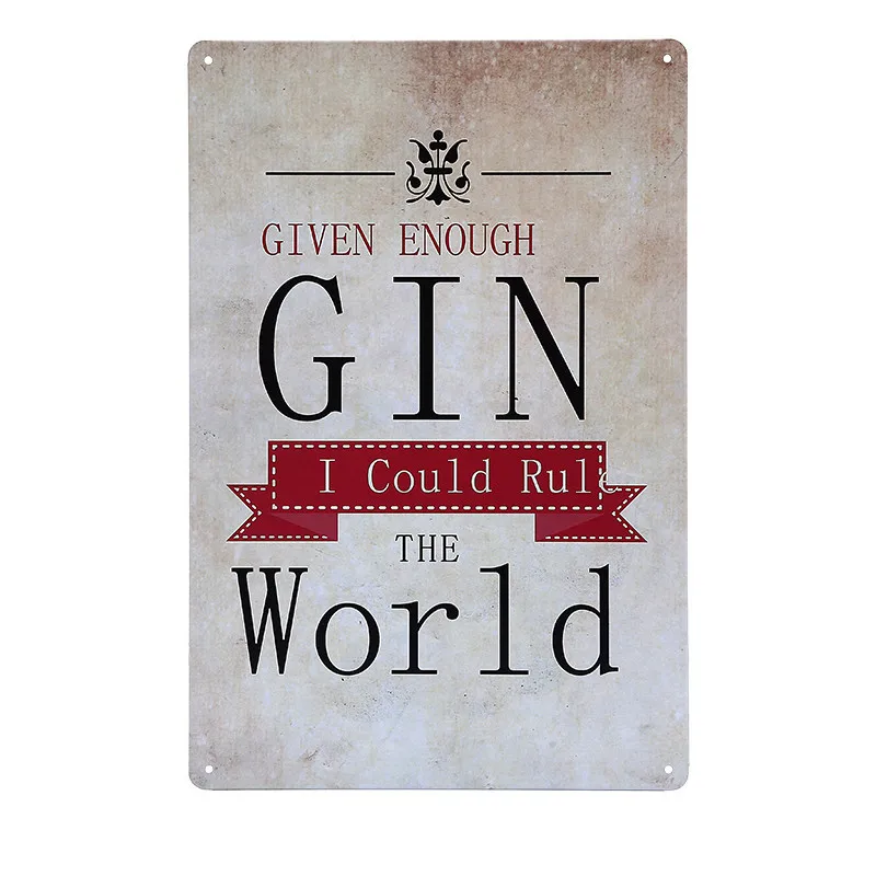 Оловянный постер Gin Is Liquid Sanity винтажный Декор для дома бара паба кабинета ретро