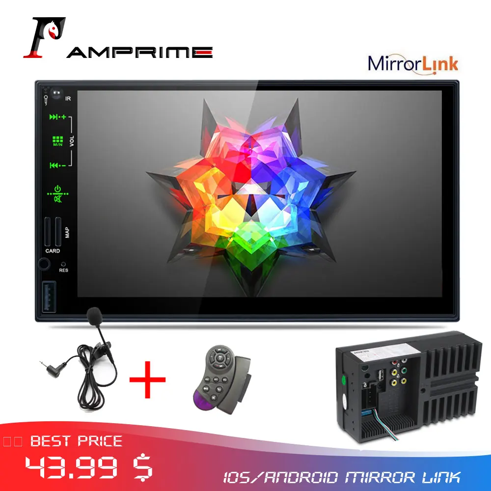 Автомагнитола AMPrime 2 Din 7 ''автомобильный мультимедийный плеер зеркальная связь