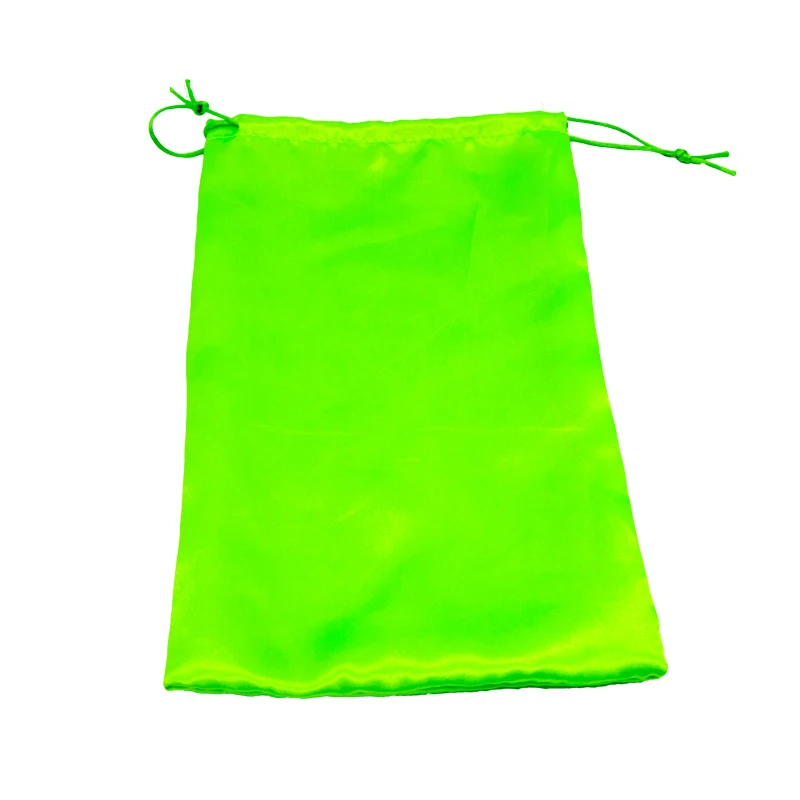 Пустые зеленые упаковочные мешки для париков 18х30см атласные шелковые Сумки