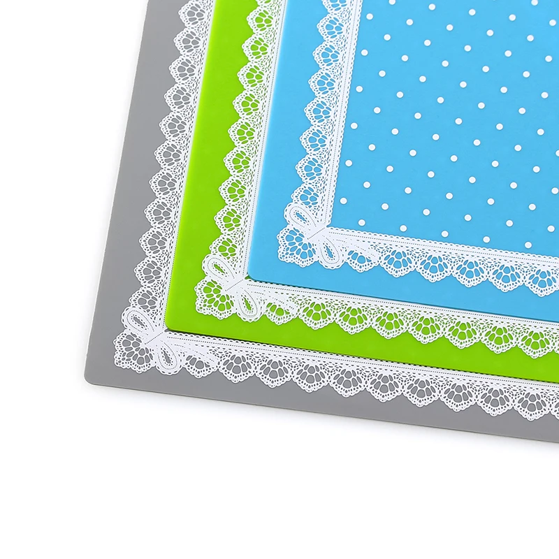 Складной коврик для ногтевого дизайна силиконовый стола кружево и горошек