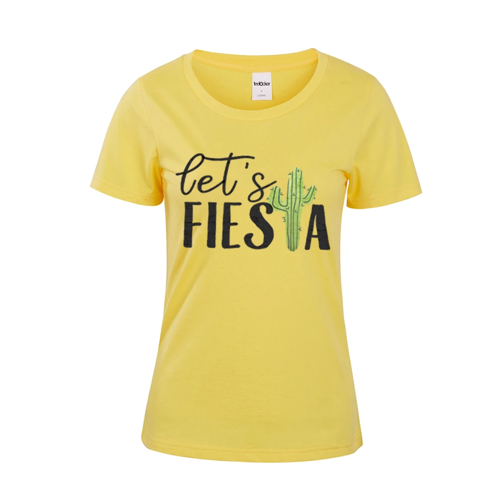 Футболка с надписью Lets Fiesta футболка дизайном кактус праздничная Tequila Drinko