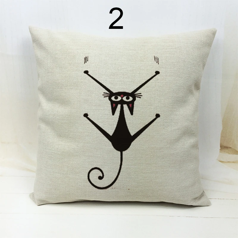 Универсальный Модная популярная обувь с изображением черного кота квадратная