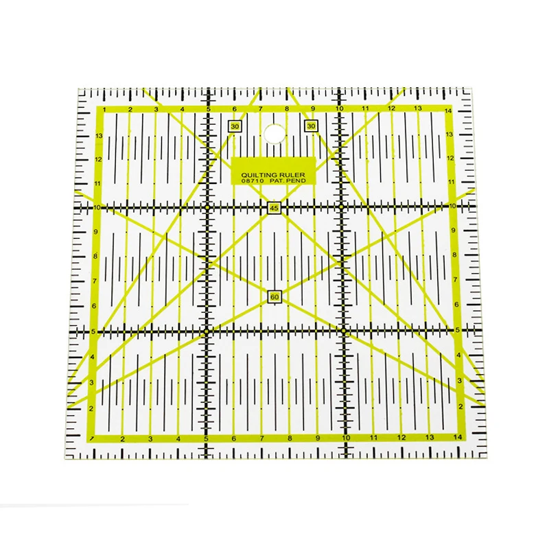 Многофункциональная высококачественная акриловая линейка для одежды 15*15 см