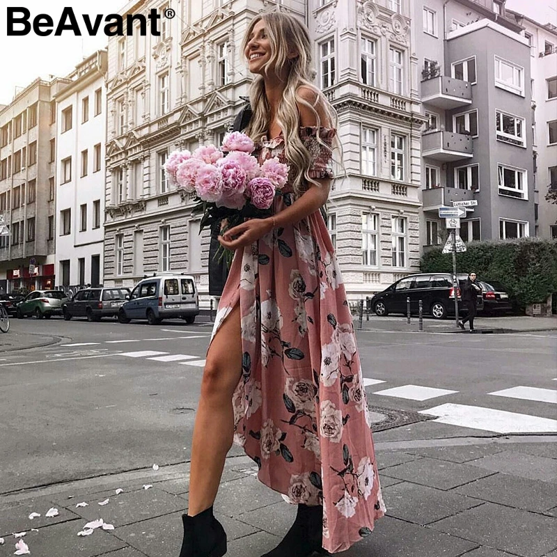 BeAvant без бретелек Летний Стиль длинное платье Для женщин высокое Сплит
