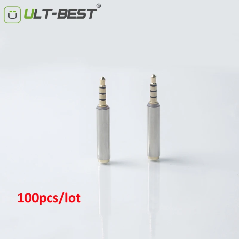 

Аудиоадаптер ult-best 100 шт./лот, оптовая продажа, переходник со штекера 2,5 мм на гнездо 3,5 мм для стерео наушников, аудиоразъем, конвертер