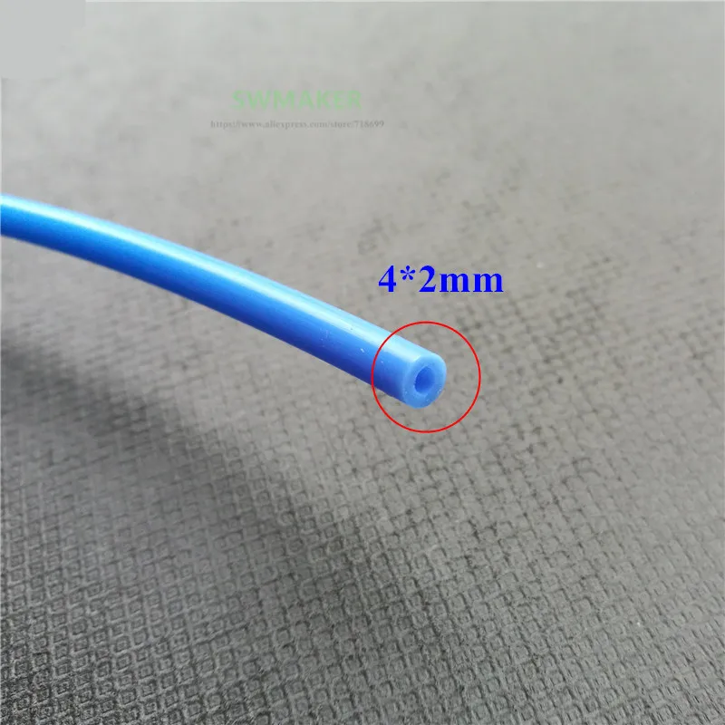 Трубка/Труба Из ПТФЭ голубого цвета 4*2 мм для 1 75 RepRap Rostock J head Hotend Bowden Extruder ID 2 OD 4