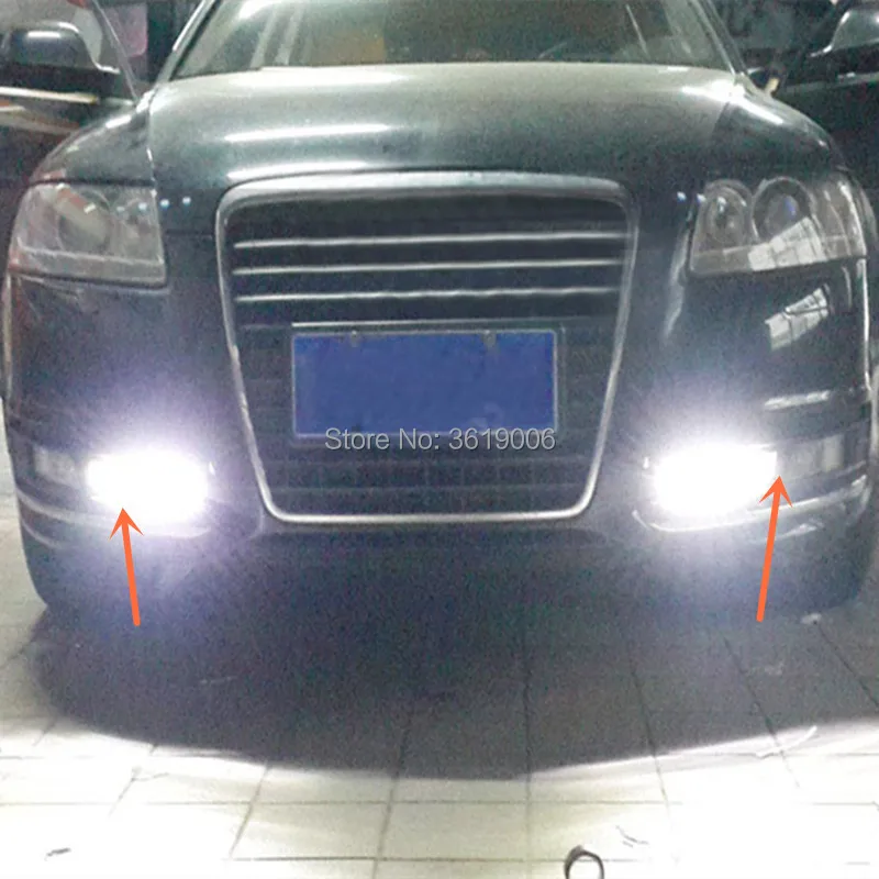 

smRKE For Audi A6L 2009-2011 LED DRL Daytime Running Lights White Driving Light Waterproof Car Styling Light Source