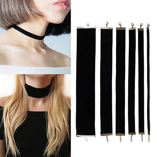 

Women Lady Black Velvet Choker Gothic Necklace Simple Retro Jewelry Xmas Gift