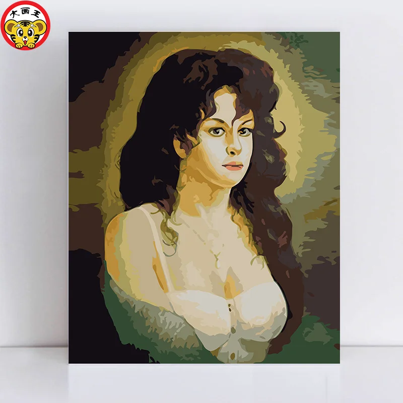 Картины рисования окраски по номерам на холсте с рамкой нумерации краски наборы