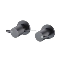 wels matt black shower mixer hot cold twin tap wall assembly set for bathroom round 14 turn twin taps set bath wall mount