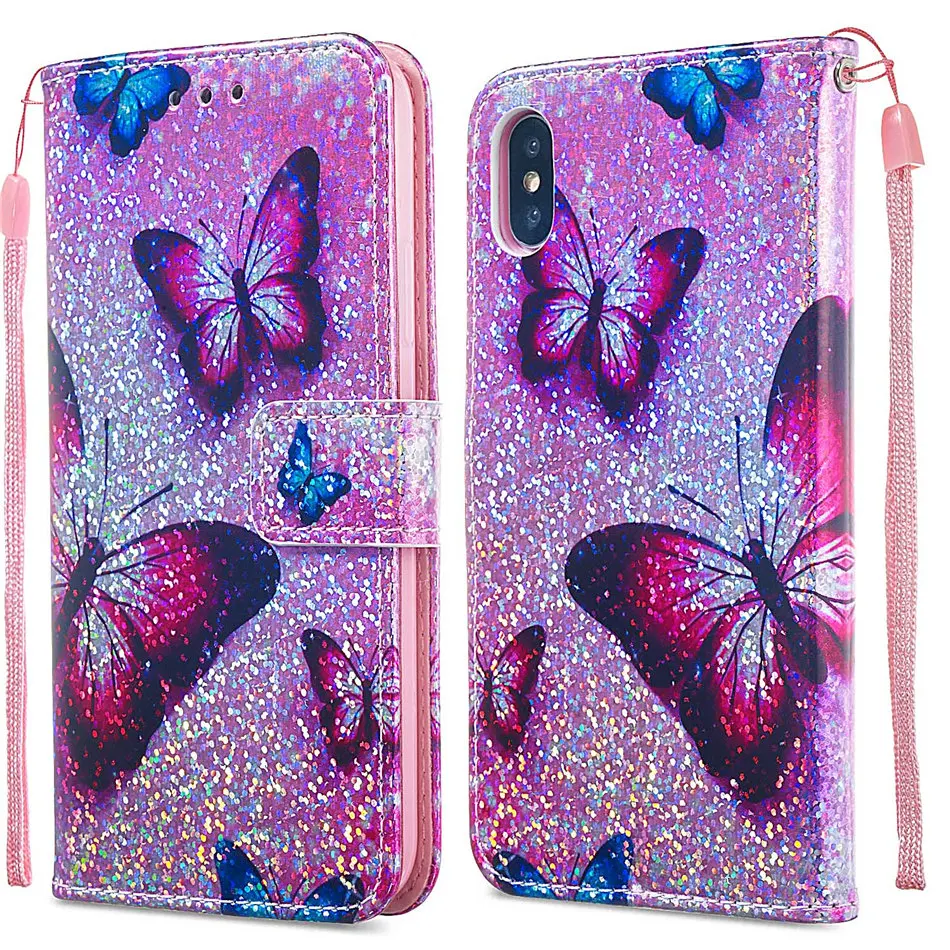 Модный сверкающий чехол для Fundas samsung S10E S10 S9 S8 A7 j4 j6 M30 M20 M10 A10 A20 A30 A40S A50 A70 чехол-кошелек для телефона в D03Z
