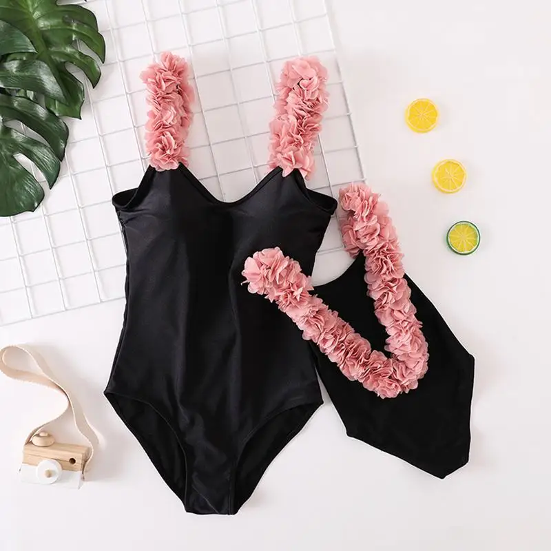 Mommy Me купальники бикини для мамы и дочки 3D Цветочные Купальники Семейные