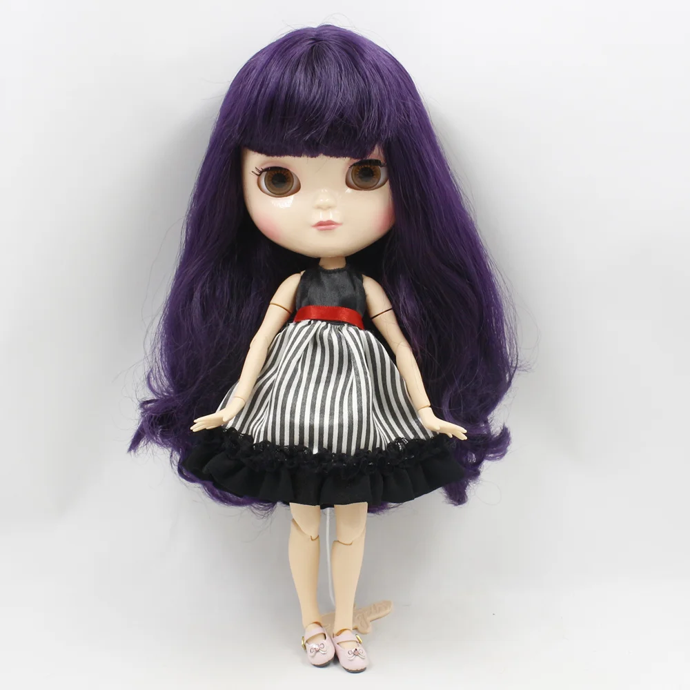 Кукла blyth icy licca body 230BL169 новый таинственный фиолетовый модный шарнир для волос 1/6 30