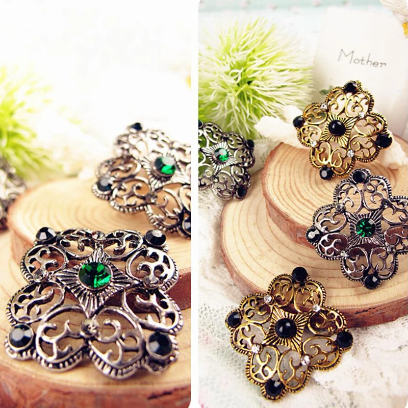 Эксклюзивный оригинальный ретро дворцовый полый горный хрусталь изумруд DIY