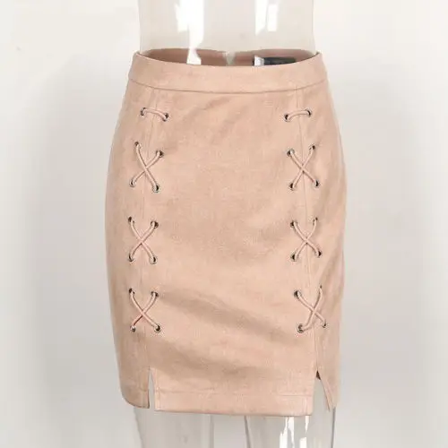 Женские мини юбки из замшевой кожи с высокой талией и карманами|mini skirt|skirt upup skirt |