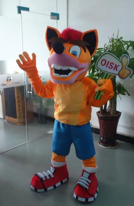 OISK Custom Crash Bandicoot костюм талисмана Хэллоуин Рождество День рождения карнавал