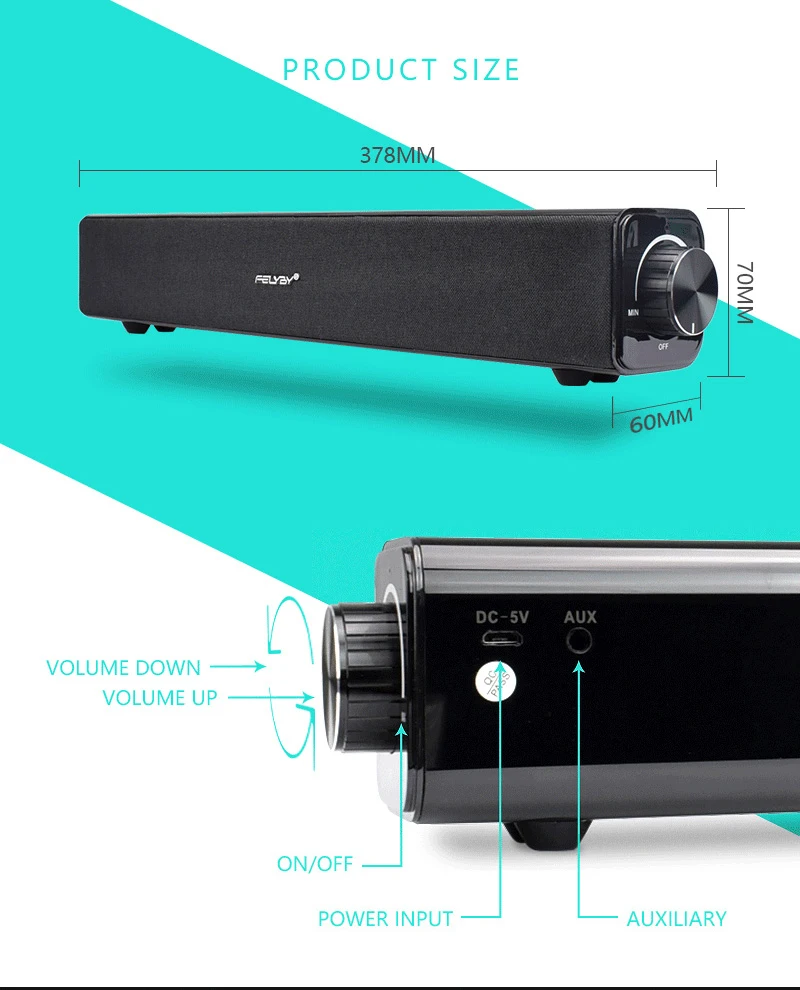 FELYBY профессиональная портативная уличная Беспроводная стереоколонка MP3 Bluetooth