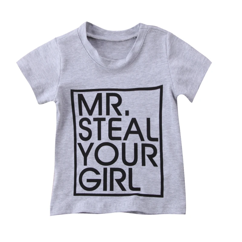Детская футболка pudcoco с надписью MR Teal your Girl для 1 6 лет хлопковые летние топы