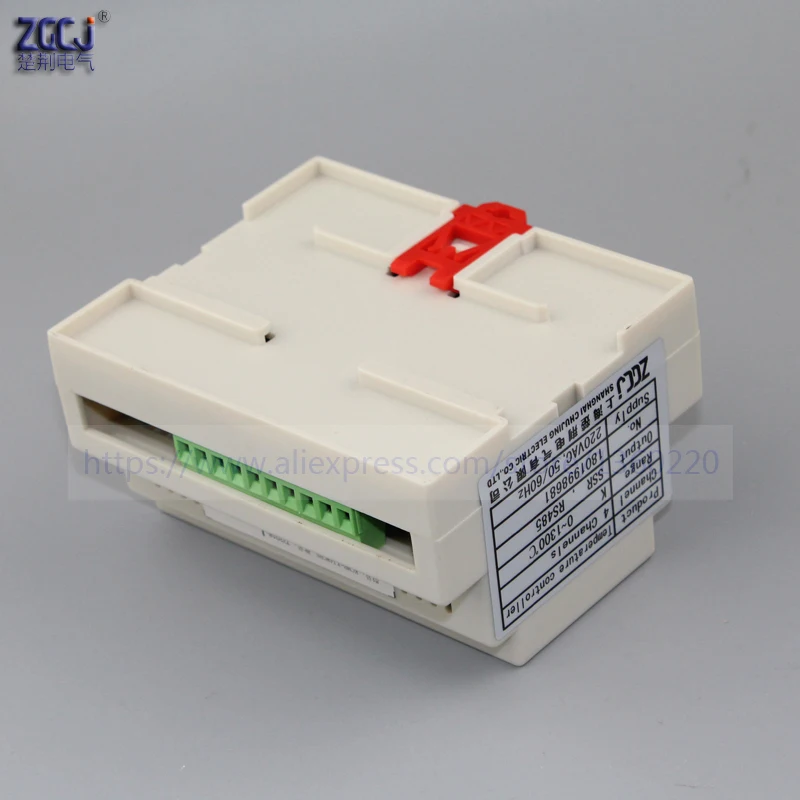 4 канальный цифровой терморегулятор Din термостат с датчиками RS485|temperature controller|digital