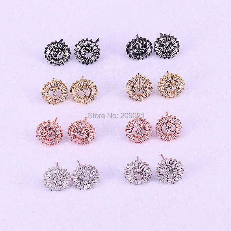 10 пар Новое поступление модные серьги гвоздики с 26 буквами для женщин ювелирные