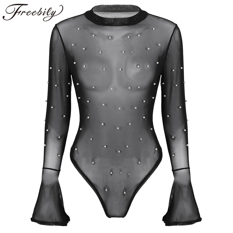 2019 летние сексуальные комбинезоны с рукавами колокольчиками жемчужинами и