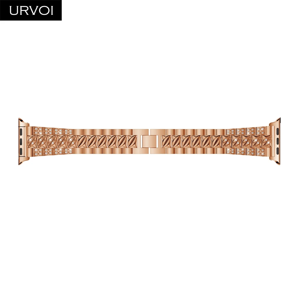 URVOI link браслет для Apple Watch series 5 4 3 2 ремешок из нержавеющей стали iWatch роскошные
