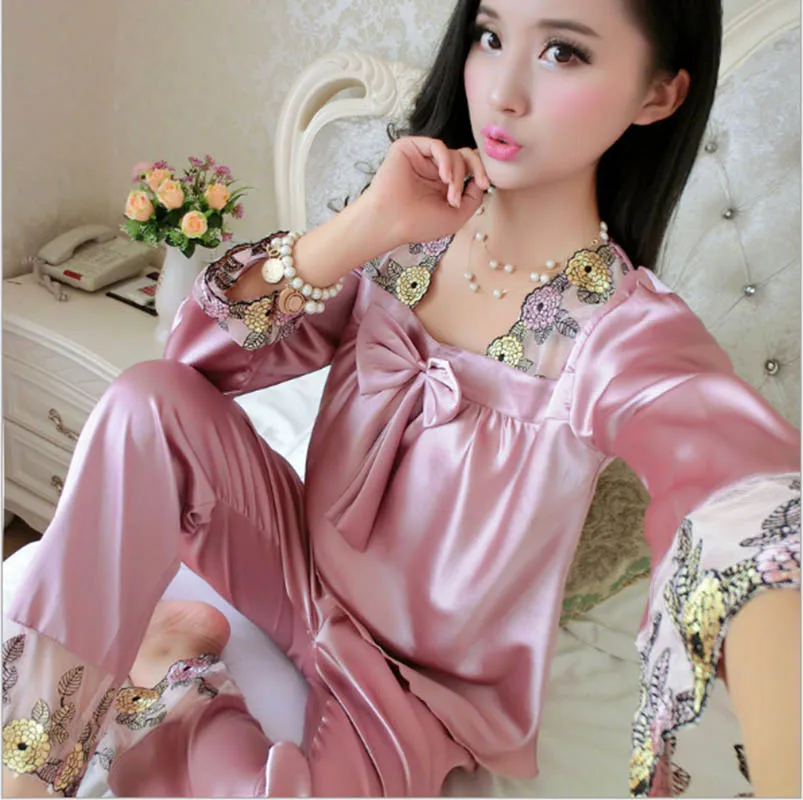 

Satin Pajamas Silk Pajamas For Women Pajama Sets Pyjamas Women Pijamas Mujer Pijama Feminino Pyjama Femme Sleepwear Pajama