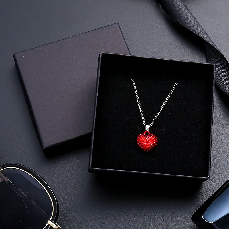 

24Pcs/lot Black Kraft Paper Box Packaging Present Ring Earring Bracelet Protection Gift Box 9cmx9cm Can Custom Your Logo
