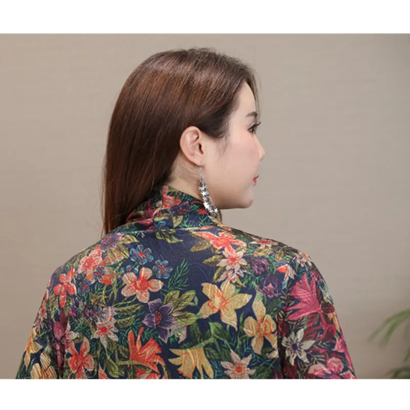 Длинные женские ветровки с принтом осень 2020 новый длинный плащ рукавом размера