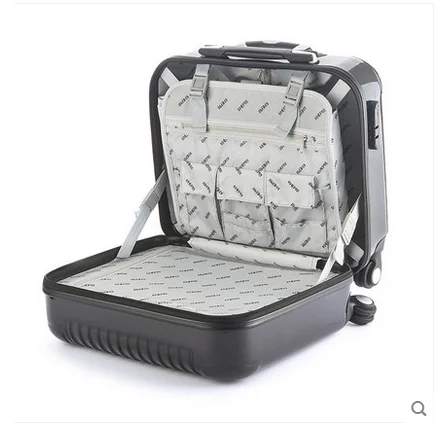 Platinum small ABS luggage 16 universal male suitcase wheels black trolley travel bag MALETAS | Багаж и сумки