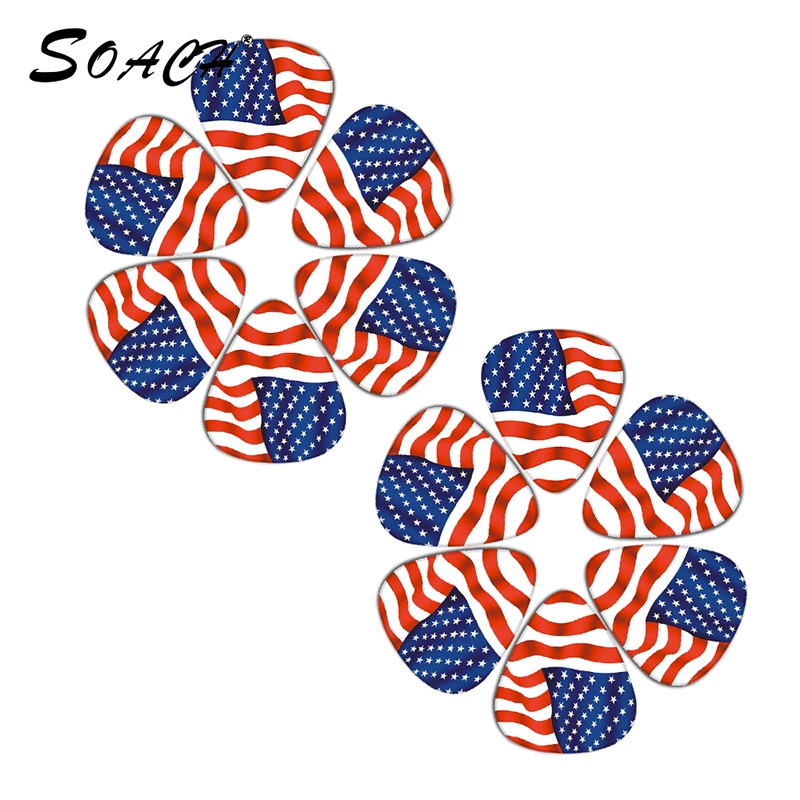 Набор из 10 предметов для гитары американский флаг толщина 1 00 мм 0 71 целлулоид 46 и