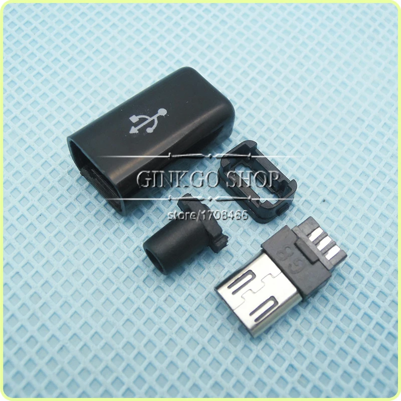 

200 компл./лот 4 в 1 микро-USB разъем задний зарядный штекер черный цвет