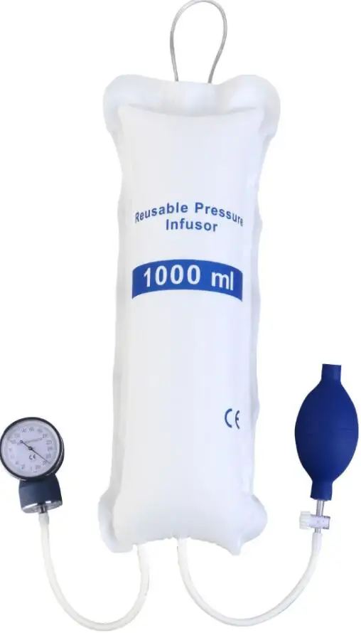 Мешок для инфузионного насоса 1000 мл с манометром и ручным насосом|medical infusion pump|hand