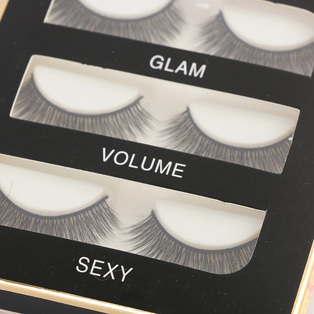 3 пар/уп. 3D крестообразные черные толстые накладные ресницы наращивание ресниц