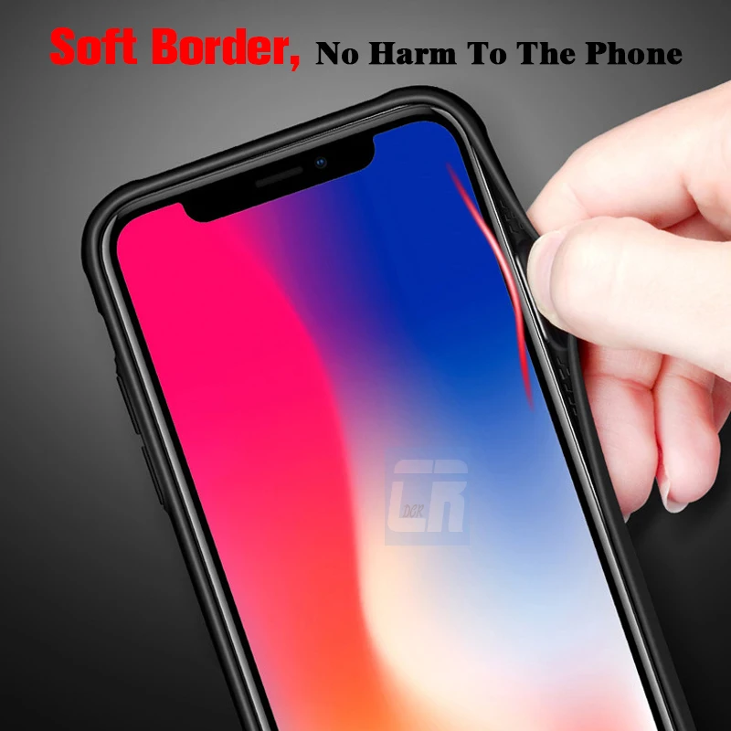 Роскошный стеклянный чехол для телефона iPhone X XR XS MAX силиконовый мягкий ТПУ