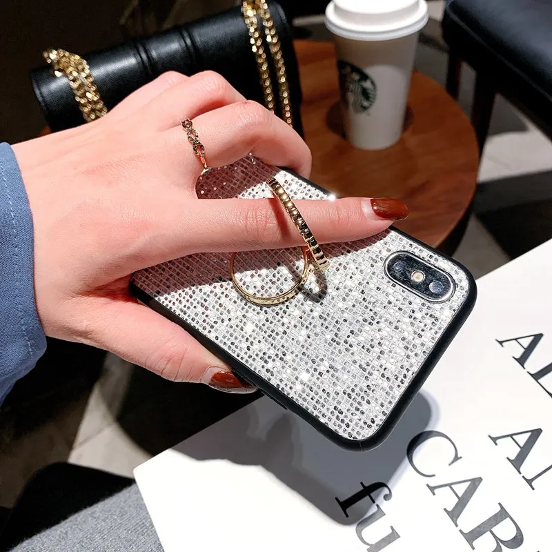 Роскошный блестящий чехол для телефона с бриллиантами iPhone X XR XS Max 7 8 6 6s Plus