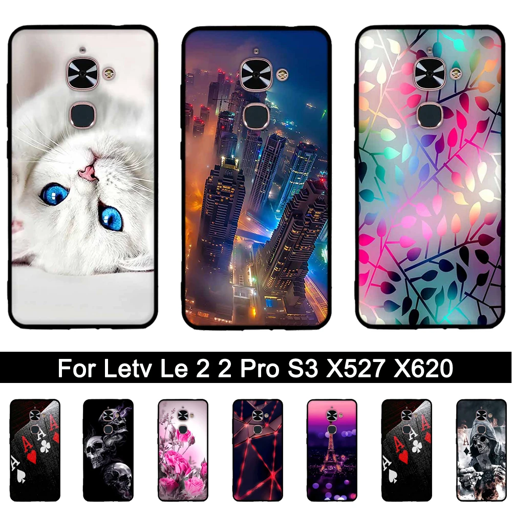 3D мягкий рельеф ТПУ чехол для Letv Le 2 Pro X527 X620 силиконовый LeEco Eco S3 X626 задней панели