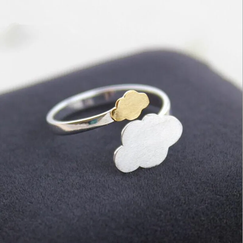 

Temperament Personality Silver Plated Jewelry Not Allergic Brushed Korean Clouds Of Female Models Opening Rings R079