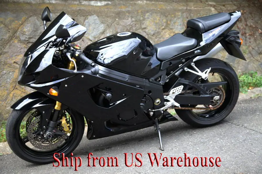 Блеск черный обтекатель для мотоцикла корпусные детали Suzuki GSXR GSX-R 1000 K3 2003-2004