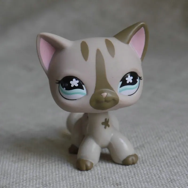 Экшн фигурка в руке Дошкольная игрушка детская игра кошки собаки бледно серая