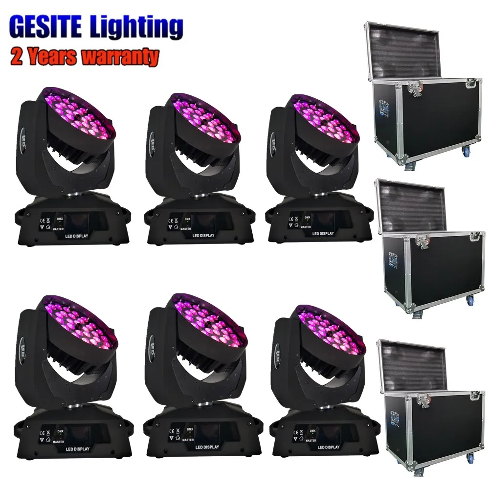 Rode case Высокое качество 36 шт. LED Moving Wash Head 36*15 Вт RGBWA 54в1 Led Zoom Light|Эффект освещения