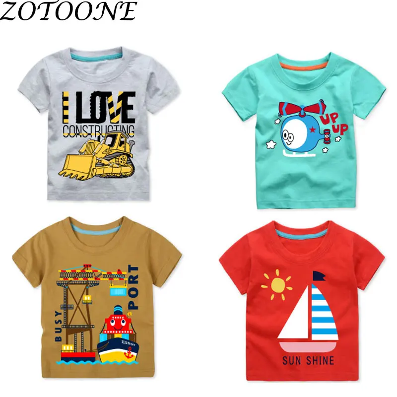 Новинка термонаклейка ZOTOONE на машину и экскаватор одежду для мальчиков нашивки