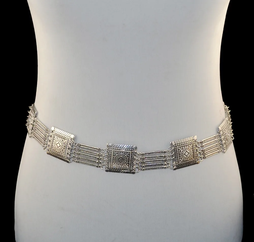 Металлическая цепочка для тела на талию Gypsy платья с геометрическим рисунком