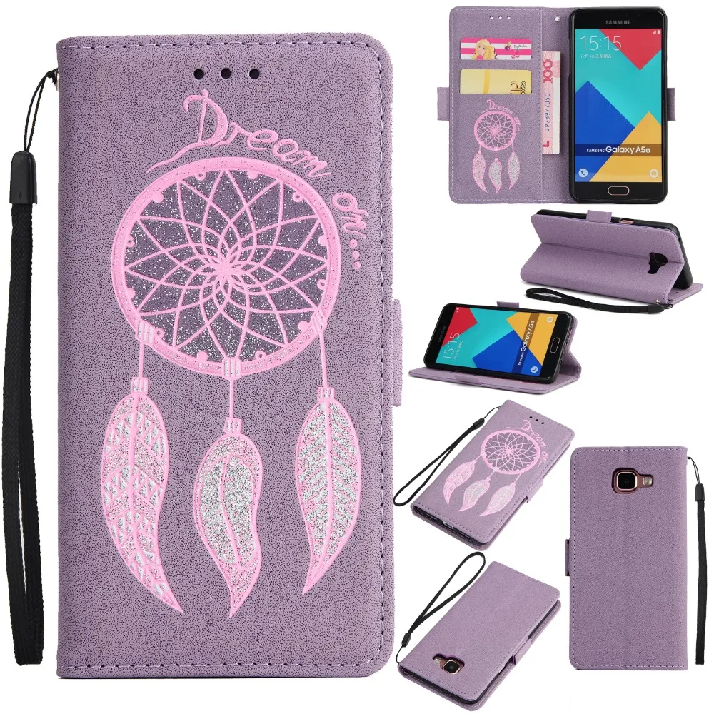 Чехол с перьями Wind Chime для Samsung Galaxy A3 A5 2017 A720 A320 A310 A510 A7 2016 Премиум PU кожаный чехол