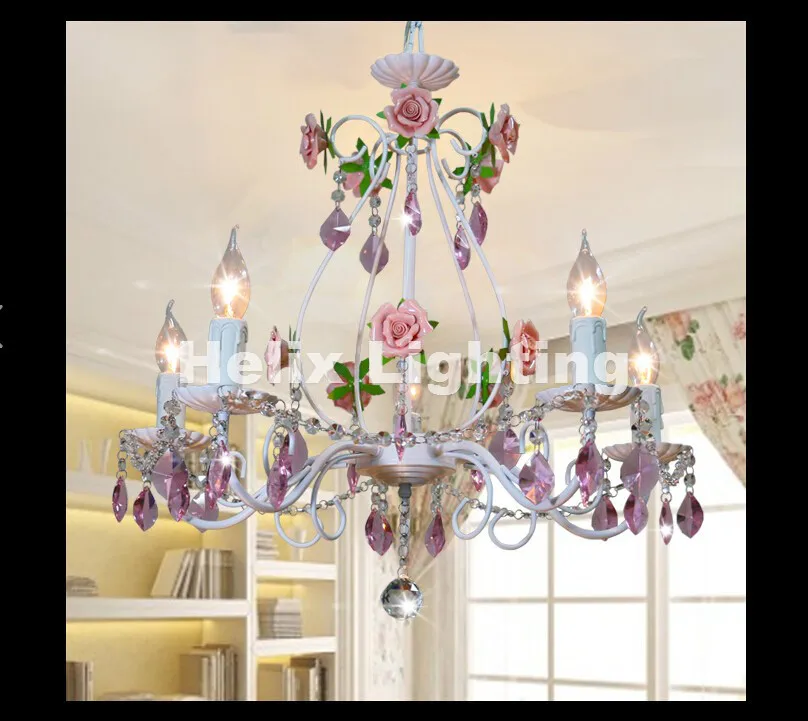 Бесплатная доставка Современная белая европейская люстра лампа Lustre Light 3L/5L/8L