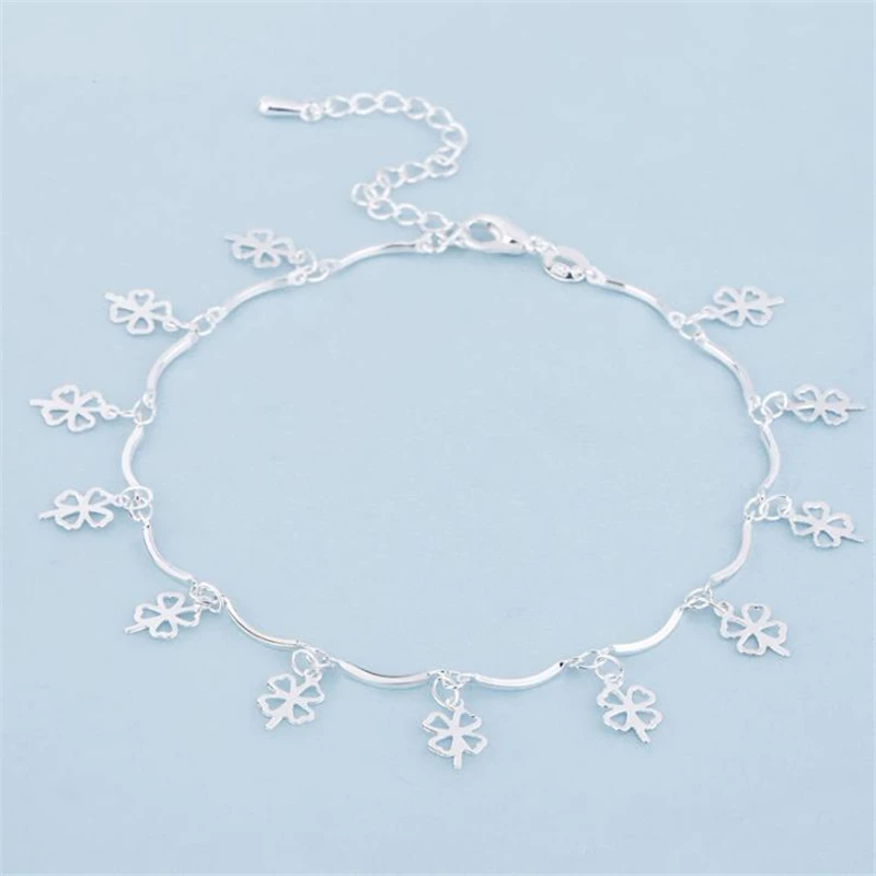 Женский браслет на лодыжку KOFSAC летняя цепочка из стерлингового серебра 925 пробы