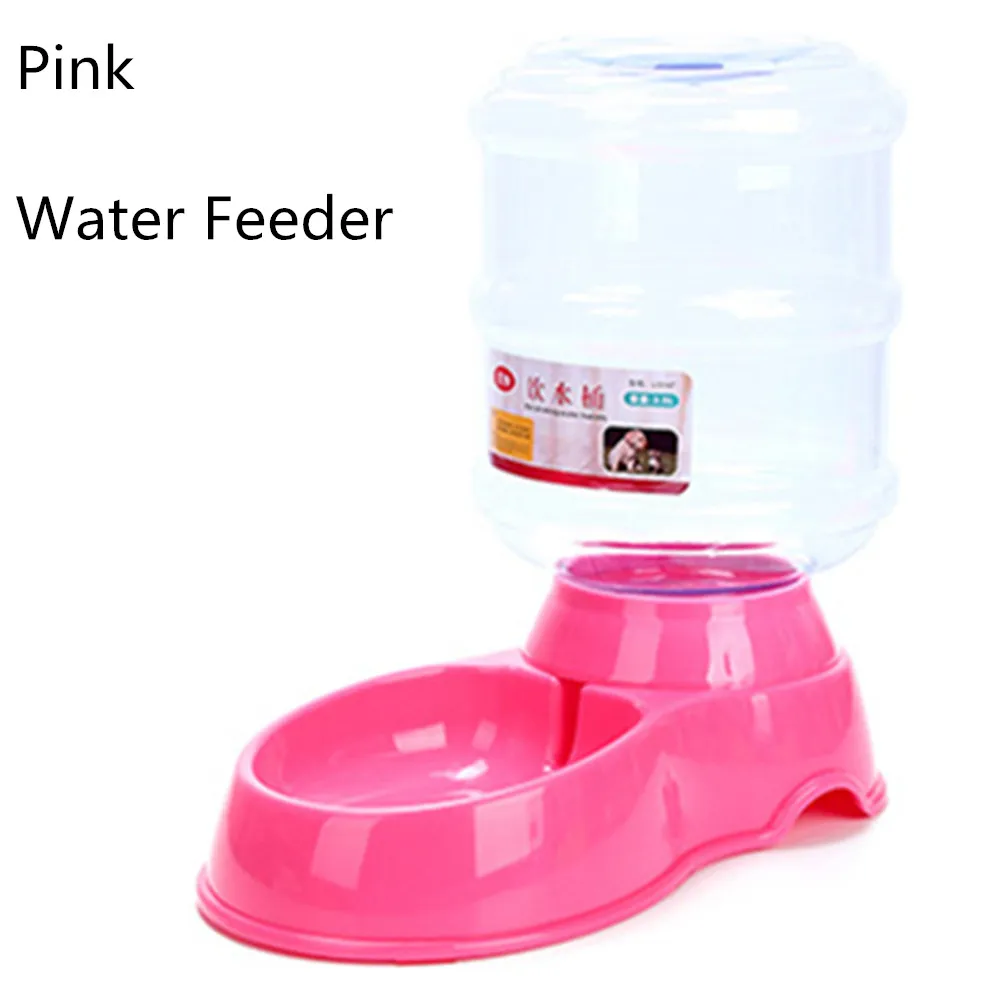 pink Water Feeder KEMISIDI подачи домашних животных собака автоматическая Еда подачи воды ПЭТ-миски для воды для собаки кошки собаки Пьющий Автоматическая Еда чаша 3.5L товары для животных - Цвет: pink Water Feeder