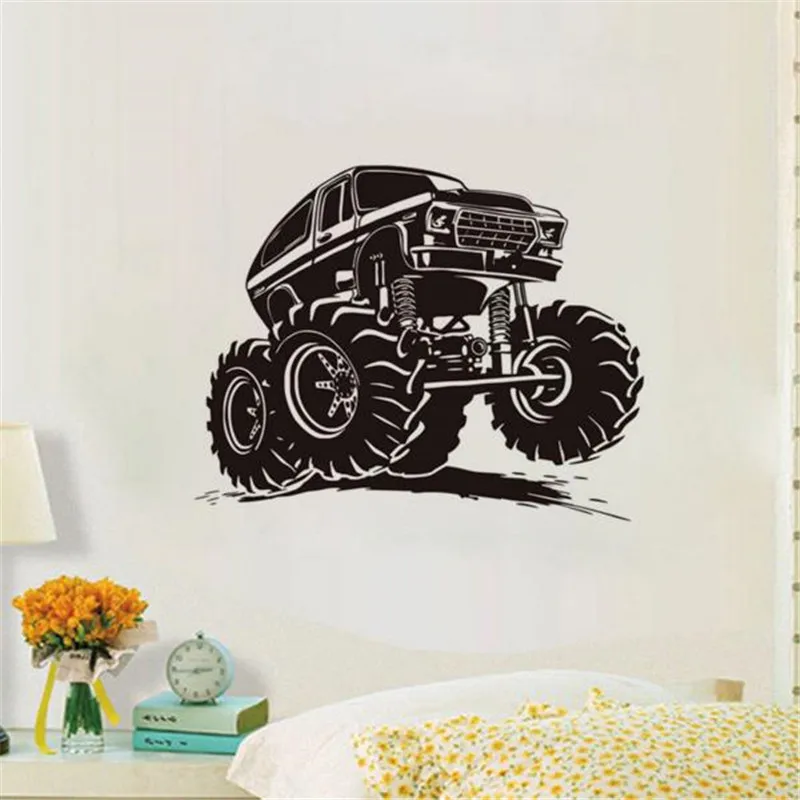 

Monster Lorry Wall Sticker Home Decor For Living Room Truck Art Decals Removable Wallpaper For Kids Room Wall Paper